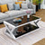 Modern Simplicity Rectangular Reinforced Glass Steel Coffee Table 2-Tier For Living Room