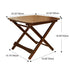 Traditional Vintage Square Solid Wood Foldable End Table For Living Room