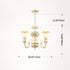 Modern Art Deco Carved Cup Iron Resin Glass Chandelier 3/6/8/10 Light Chandelier For Living Room