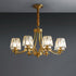 Contemporary Luxury Full Copper Frame Dazzling Crystal Cup Shade 6/8/10-Light Chandelier For Living Room