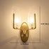 Contemporary Luxury Copper Glass Leave Banana Leaf 1/2 Light Wall Sconce Lamp For Living Room