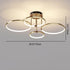 Contemporary Luxury Circle Combo Design LED Semi-Flush Mount Ceiling Light For Bedroom