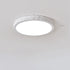 Modern Minimalist Round Stone Grain Resin Iron LED Flush Mount Ceiling Light For Bedroom