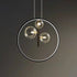 Modern Minimalist Circle Orb Iron Glass 1/3/5 Light Pendant Light For Living Room