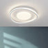 Modern Minimalist Wave Round Square Hardware Acrylic LED Flush Mount Ceiling Light For Bedroom