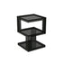 Modern Minimalist Acrylic Geometric Square End Table 3-Tier For Living Room