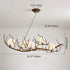 Contemporary Creative Tree Branch Iron Resin Glass 6-Light Chandelier For Dining Room