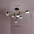 Contemporary Scandinavian Iron Acrylic Round LED Semi-Flush Mount Ceiling Light For Living Room