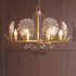 Traditional Luxury Shell Copper Glass 4/6/8 Light Chandelier For Living Room