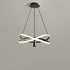 Modern Minimalist Circle Tapered Iron Acrylic LED Chandelier For Living Room