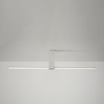 Modern Minimalist Aluminum Acrylic Strip Rectangle LED Semi-Flush Mount Ceiling Light For Hallway