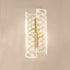 Modern Luxury Iron Acrylic Skeletonized Column Cut Lozenge Line LED Wall Sconce Lamp For Hallway