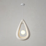 Contemporary Creative Teardrop Orb Iron Resin 1-Light Pendant Light For Dining Room