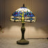 Traditional Tiffany Dragonfly Stained Glass Resin Base 1-Light Table Lamp For Home Office