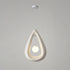 Traditional Japanese Iron Polystyrene Teardrop Shape 1-Light Pendant Light For Dining Room