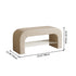 Modern Minimalist Long Rectangle Lambswool PU Leather Iron Storage Bench 1-Shelf For Entryways