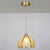 Modern Art Deco Half Round Ball Copper Crystal 1-Light Pendant Light For Dining Room