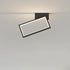 Modern Simplicity Iron Aluminum PVC Rectangle Square Teardrop LED Semi-Flush Mount Ceiling Light For Living Room