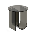 Contemporary Nordic Curved Acrylic End Table Storage For Living Room