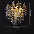 Modern Luxury Aluminum Crystal Branch Bead 2/3 Light Wall Sconce Lamp For Living Room