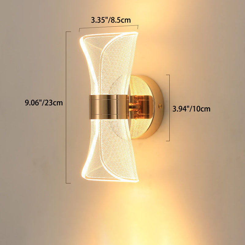 Contemporary Nordic Iron Acrylic Folding Petal LED Wall Sconce Lamp For Bedside