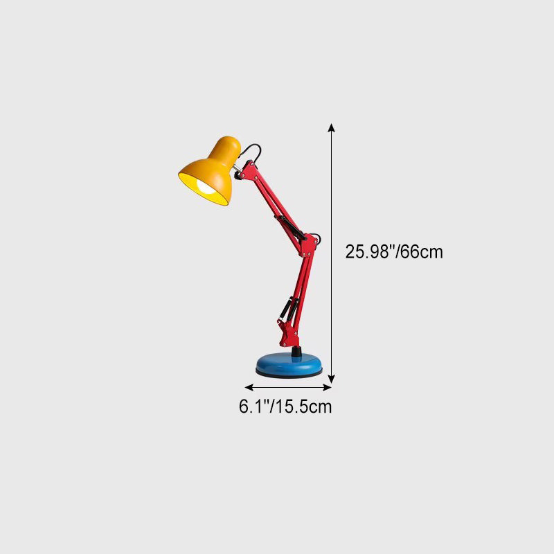 Modern Simplicity Memphis Iron Half Circle 1-Light Table Lamp For Study