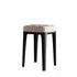 Modern Simplicity Square PU Leather Upholstered Stackable Vanity Stool Backless For Bedroom