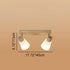 Traditional Vintage Wood Glass Trumpet Shade 1/2/3/4-Light Semi-Flush Mount Ceiling Light For Living Room