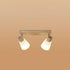 Traditional Vintage Wood Glass Trumpet Shade 1/2/3/4-Light Semi-Flush Mount Ceiling Light For Living Room