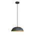 Traditional Japanese Wabi-Sabi Handcrafted Ceramic Round Shade 1-Light Pendant Light For Dining Room