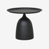 Modern Minimalist Round Cylinder Base Iron End Table 1-Tray For Living Room