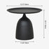 Modern Minimalist Round Cylinder Base Iron End Table 1-Tray For Living Room