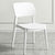 Contemporary Nordic Macaron Plastic Square Stackable Dining Chair Open Back For Dining Room