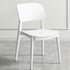 Contemporary Nordic Macaron Plastic Square Stackable Dining Chair Open Back For Dining Room