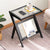 Contemporary Simplicity Z-shaped Glass Bamboo End Table For Living Room