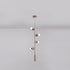 Modern Mid-Century Iron Long Strip Glass Ball 4/6-Light Chandelier Island Light For Dining Room