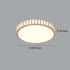 Modern Minimalist Round Wood Acrylic LED Flush Mount Ceiling Light For Bedroom