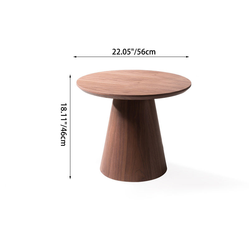 Modern Minimalist Round Wood Coffee Table For Living Room