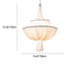 Modern Minimalist Cake Hardware Fabric 3-Light Chandelier For Living Room