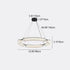 Contemporary Simplicity Frosted Glass Circle Ring Copper Acrylic LED Chandelier For Living Room