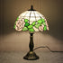 Traditional Tiffany Stained Glass Dome Shade Lotus Alloy Base 1-Light Table Lamp For Bedroom