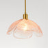 Contemporary Creative Petal Glass Design Brass 1-Light Pendant Light For Bedroom