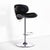 Modern Minimalist Curve Triangle Round Napa Leather Metal Bar Stool Backrest Armless For Dining Room