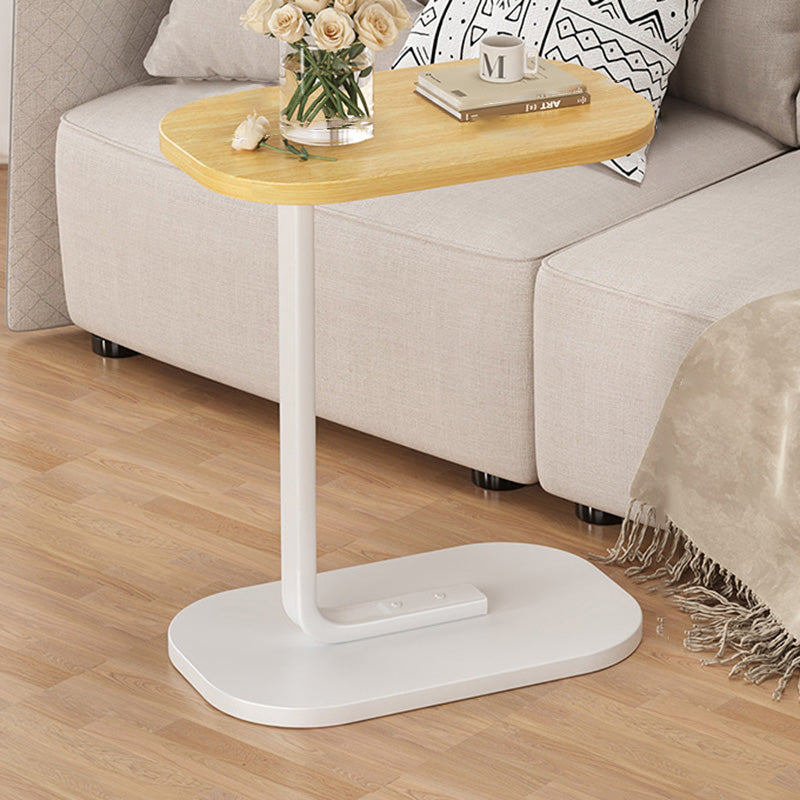 Modern Minimalist Rectangular PVC Artificial Panel End Table For Living Room