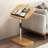 Modern Minimalist Rectangular Faux Panel Iron Liftable End Table For Living Room