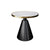 Contemporary Luxury Round Sintered Stone Top Conical Metal Base Coffee Table For Living Room