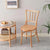 Traditional Vintage Round Cylinder Solid Wood Rattan Dining Chair Backrest For Living Room