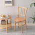 Traditional Vintage Round Cylinder Solid Wood Rattan Dining Chair Backrest For Living Room