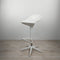 Contemporary Nordic Square Plastic Metal Frame Barstool Swivel Footrest For Dining Room