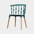 Contemporary Creative Square Vertical Strip PP Plastic Beechwood Dining Chair Backrest For Dining Room